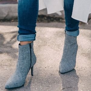 Cityclassified Plaid Ankle Boot